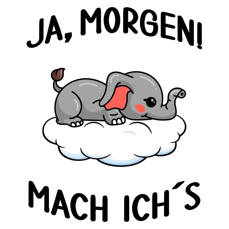 Elefant chillt Mittagsschlaf Pausemodus Feierabend