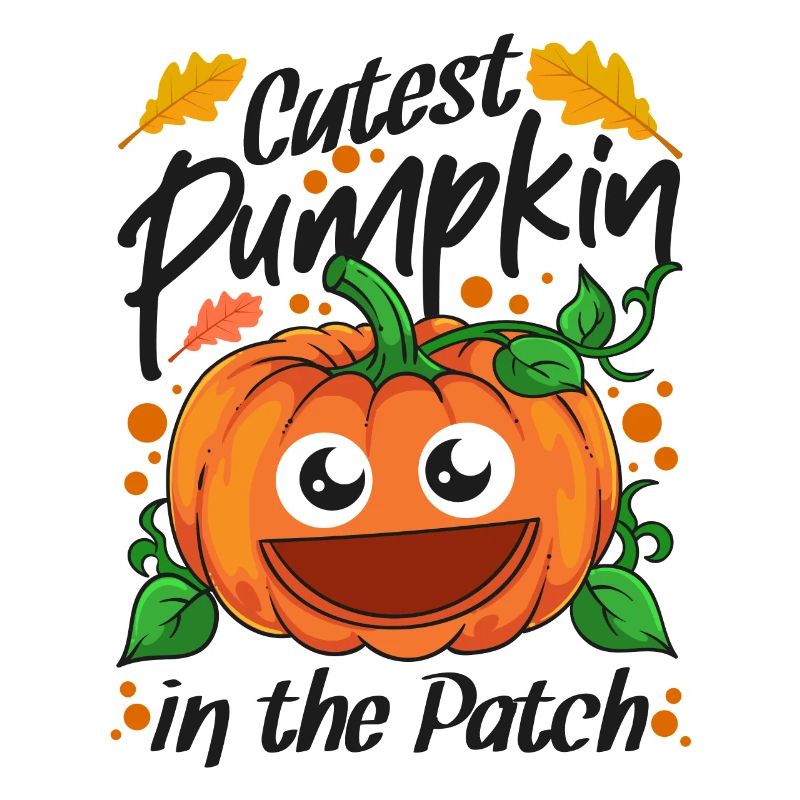 Citrouille la plus mignonne dans le patch Halloween