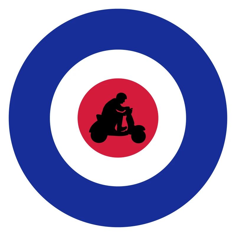 Target mit Rollerfahrer