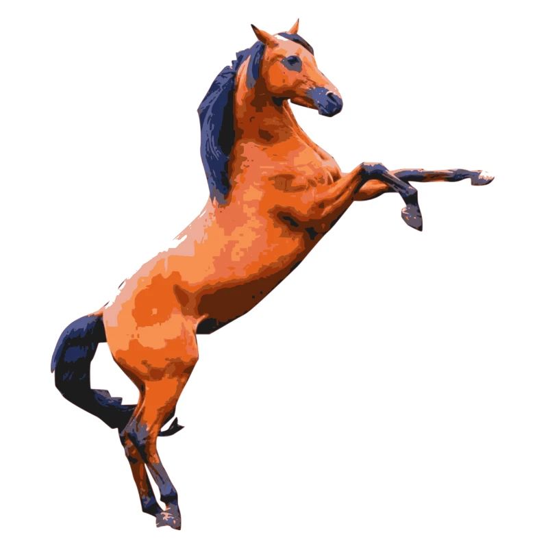 Pferd auf zwei Beinen