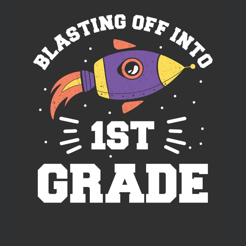 Blasting Off Into 1st Grade Back To School Student