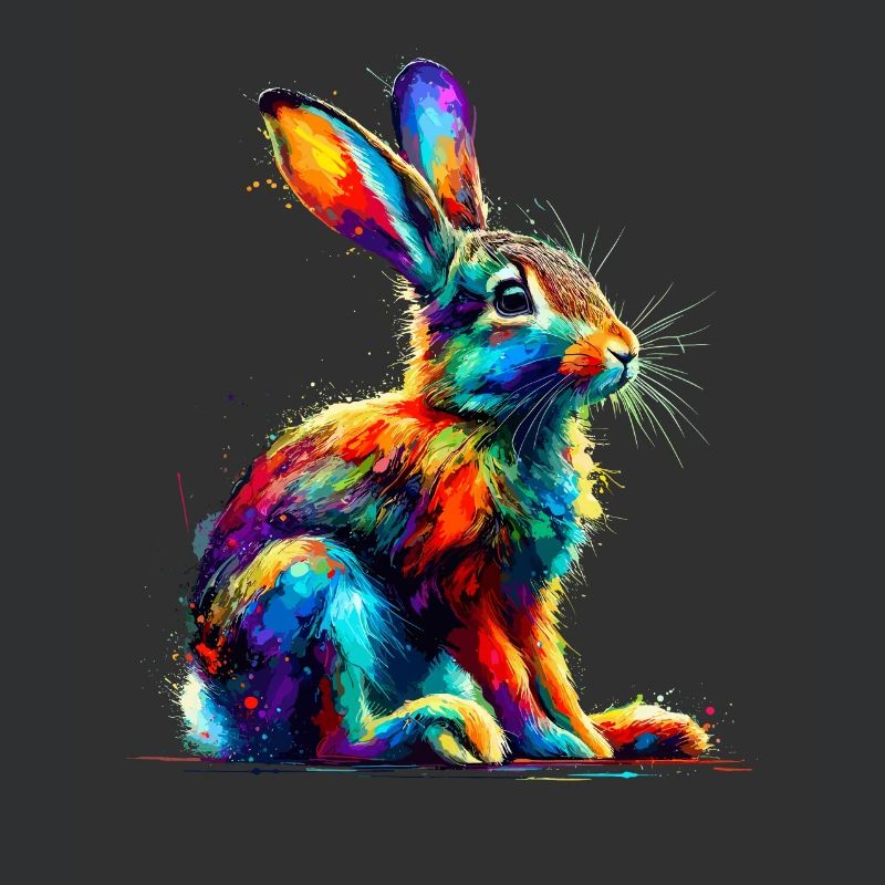 Bunte Splash Art Jackrabbit Jackrabbits