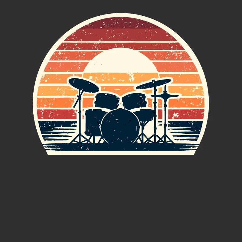 Retro Drumset Drum Drummer Drumming Drummers