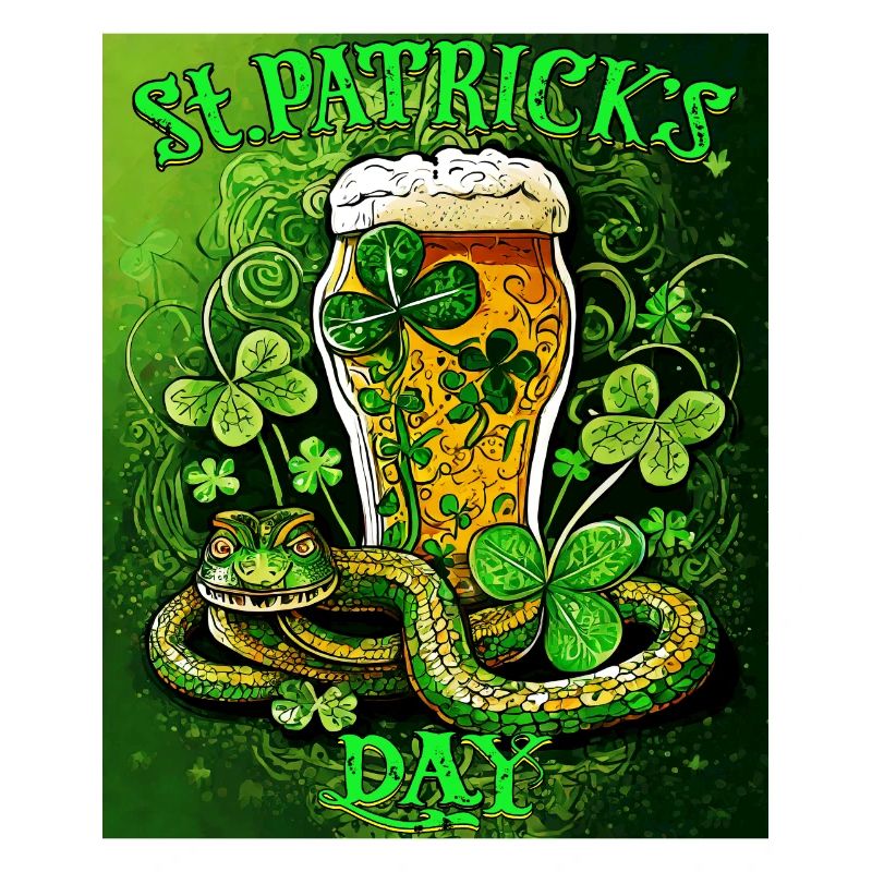 JOUR DE LA SAINT-PATRICK SERPENT BIÈRE TRÈFLE
