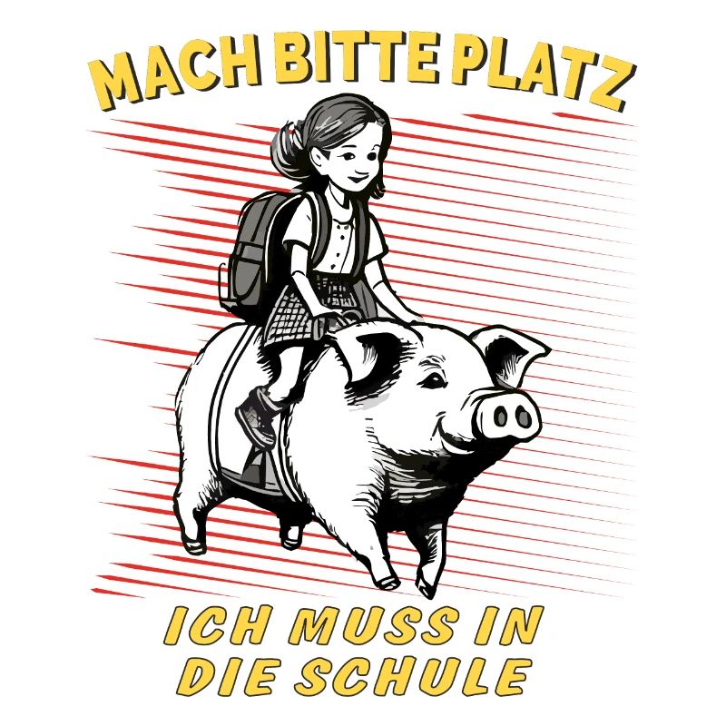 SCHWEIN KIND MÄDCHEN SCHULE