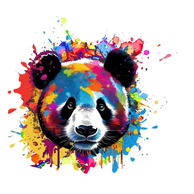 Panda,pandabär,bär, Graffiti,bunt