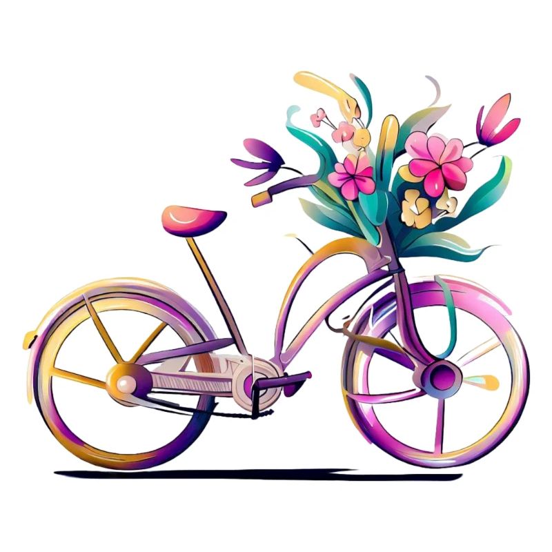 Vélo avec des fleurs