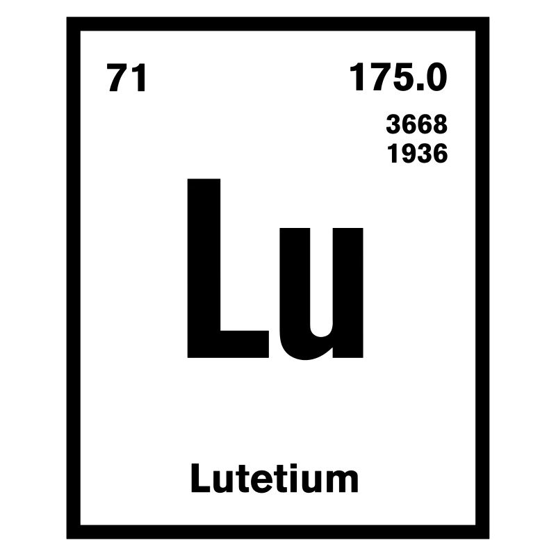 Lutetium Element im Periodensystem