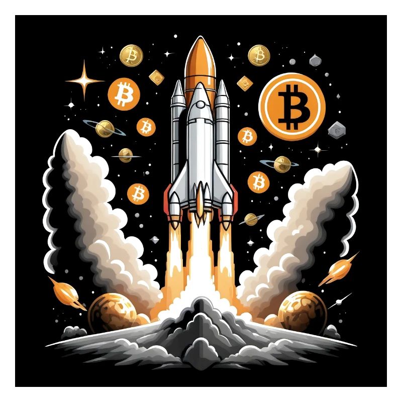 Bitcoin Crypto Crypto to the Moon Gift Rocket