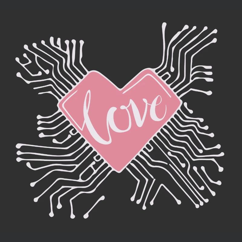 Valentinstagsgeschenk Computer Herz