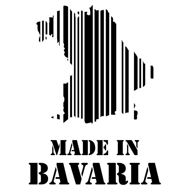 Idée cadeau de carte à code-barres made in Bavaria