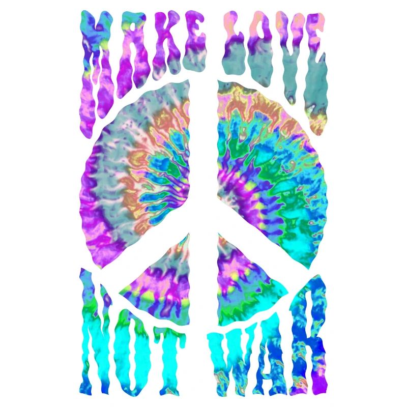 Retro Flower Power Peace - Make Love Not War 2