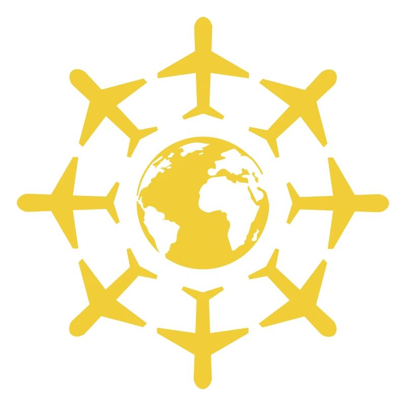 Globe avec des avions