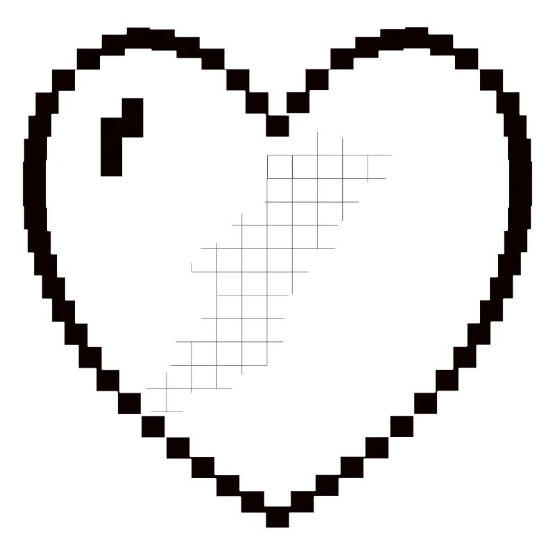 Herz heart Pixel Gamer Geschenk