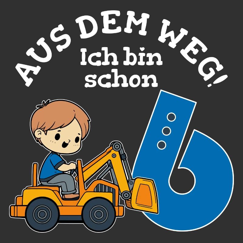 6. Geburtstag Bagger Junge