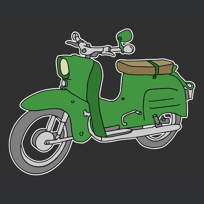 Green scooter Simson "Schwalbe"