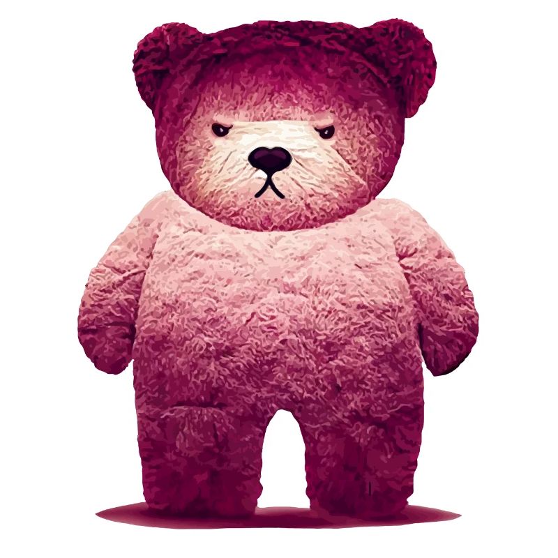Pink Grumpy Teddy