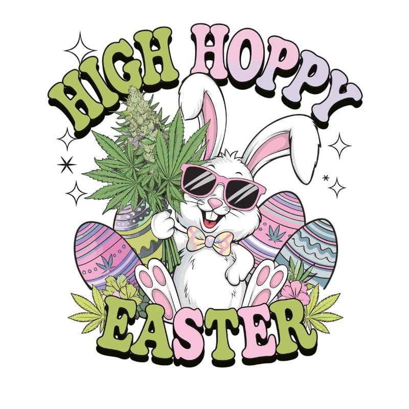 Funny Easter Bunny with Weed – High Hoppy Easter