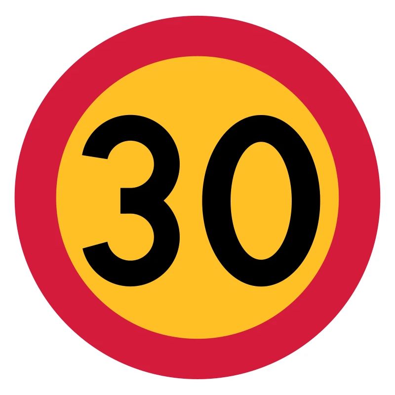 30 km / h Verkehrszeichen Vektor-Design