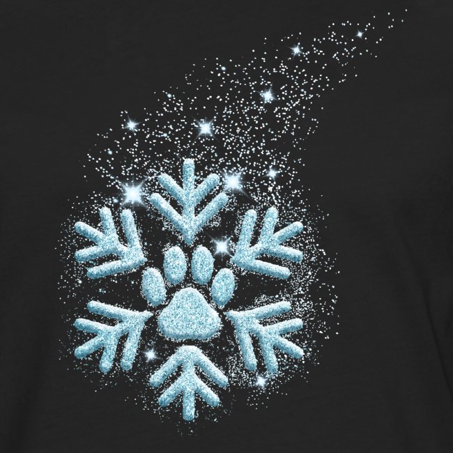 Vorschau: dog paw snowflake - Männer Premium Langarmshirt