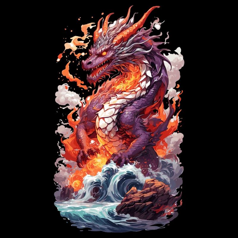 cool anime dragon souffle de feu manga