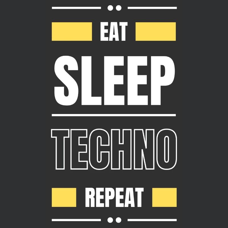 eat sleep techno repeat gift idea party saying