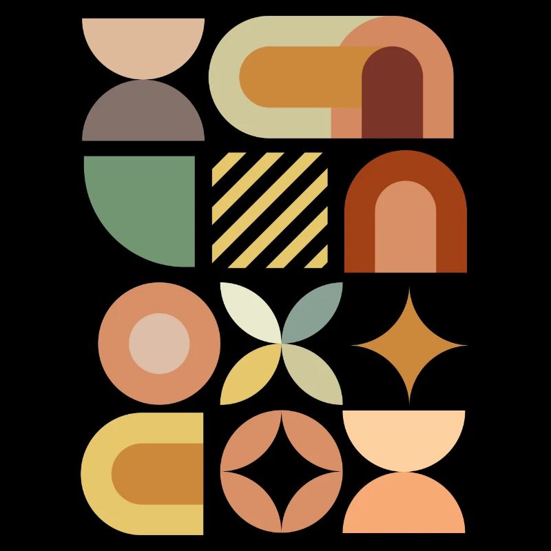 Design abstrait Bauhaus avec différentes formes