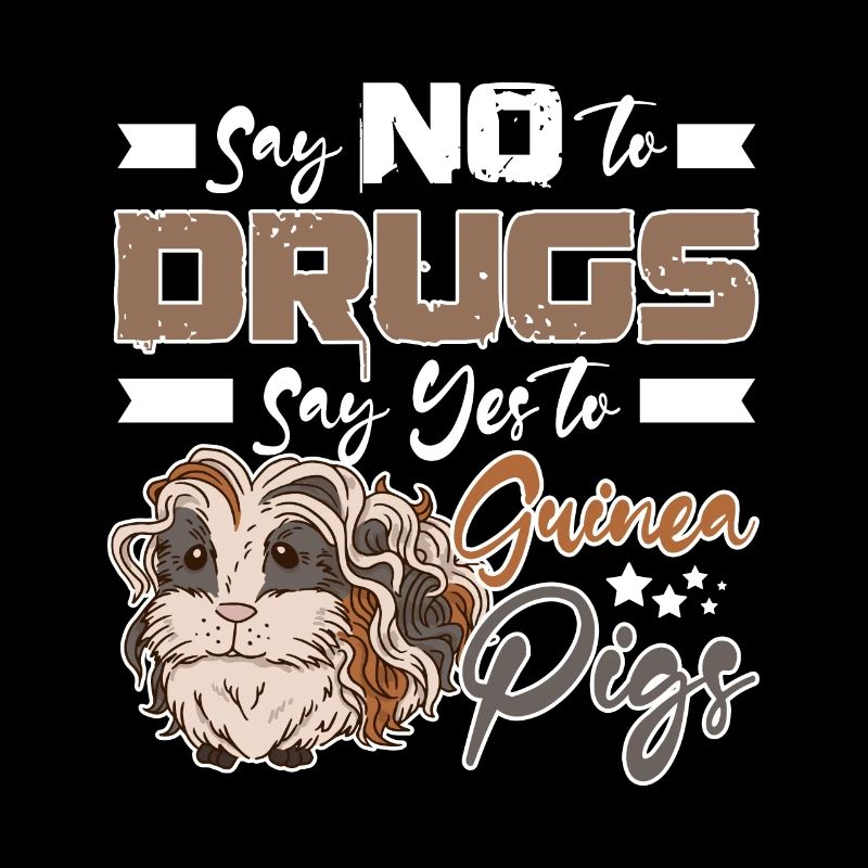 Dites non aux drogues Dites oui aux cochons d’Inde Ruban rouge