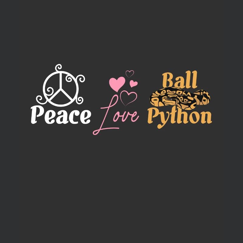 Peace love ball python