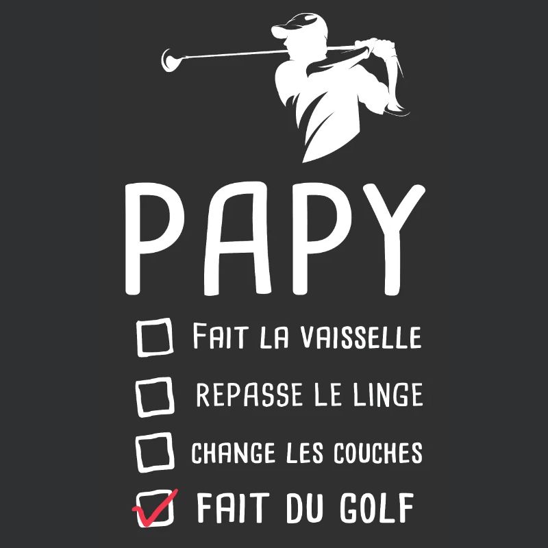 Papy golfer papi golf grandfather funny gift