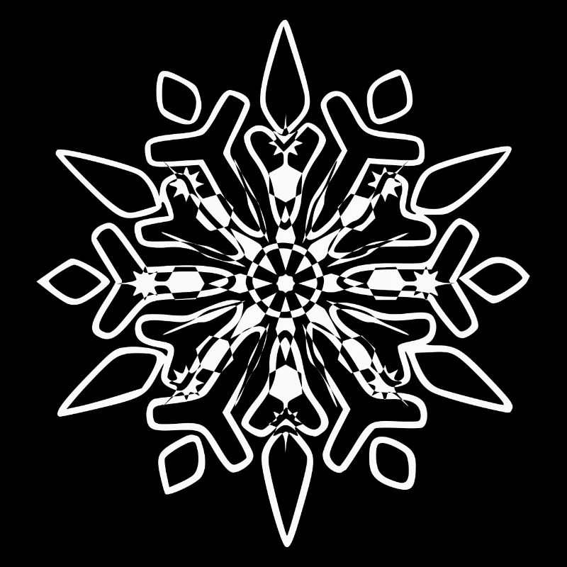 Snowy winter snowflake
