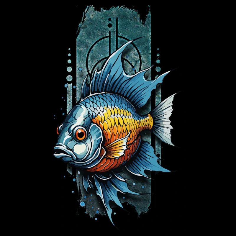 Tranquillité tropicale : Poisson azur et mandarine