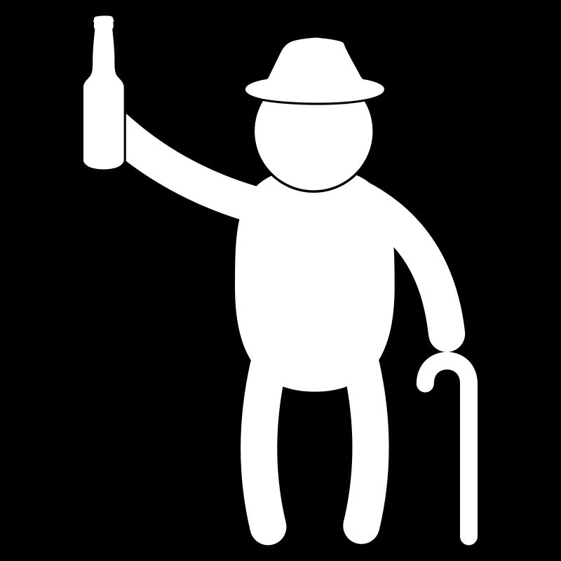 Old man drinking Beer