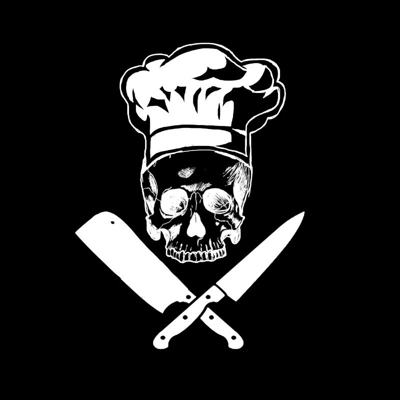 Koch Beruf Totenkopf Messer Geschenk