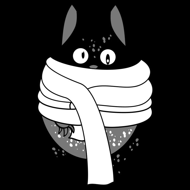 Katze mit Schal
