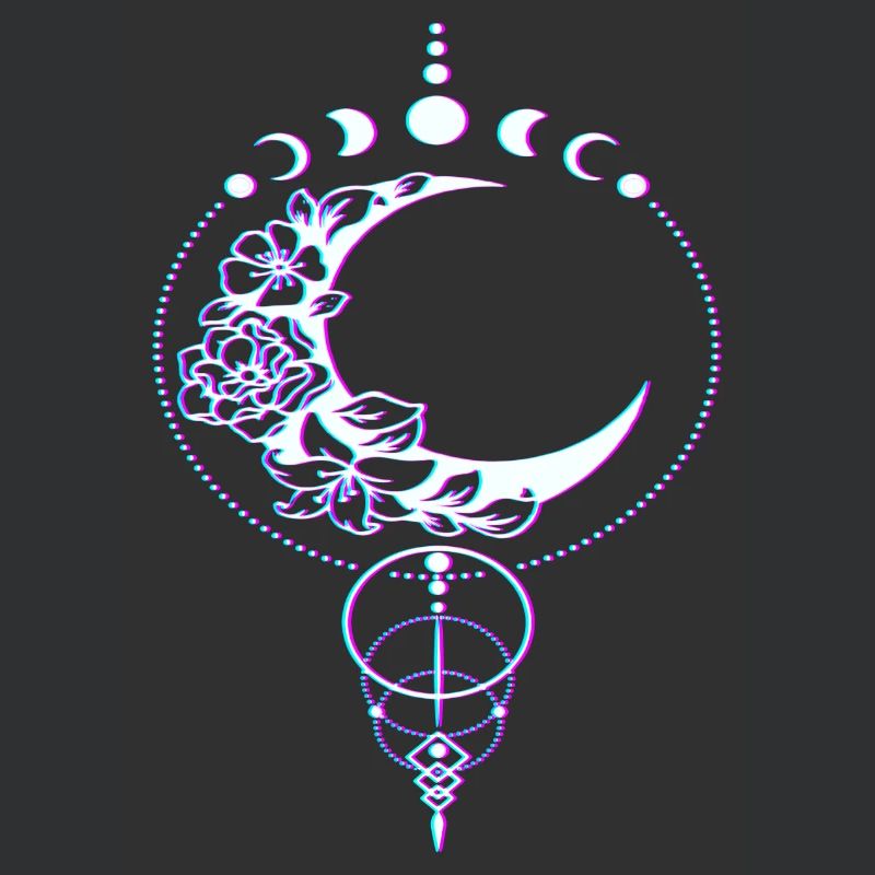 Gothic Goth Crescent Moon Phase Occult