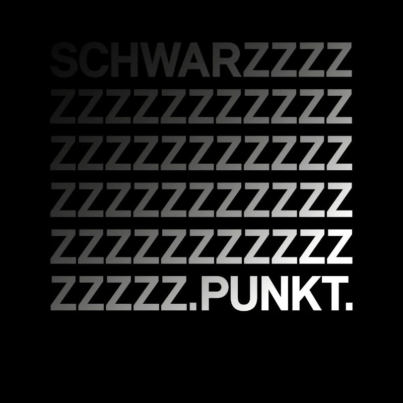 Schwarz. Punkt. Dunkle Klamotten