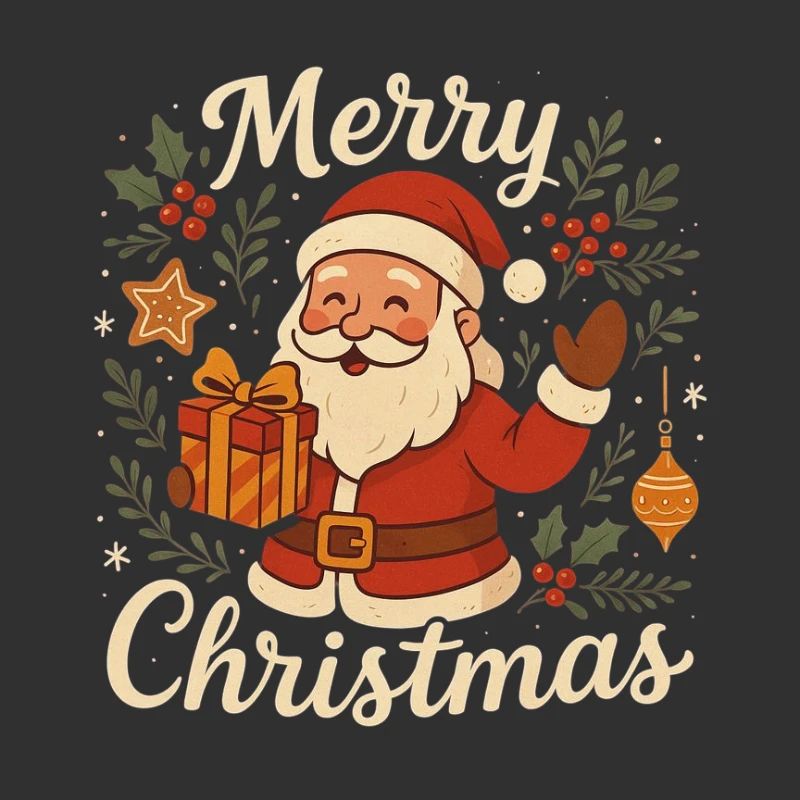 Frohe Weihnachtsmann-Geschenk-Illustration