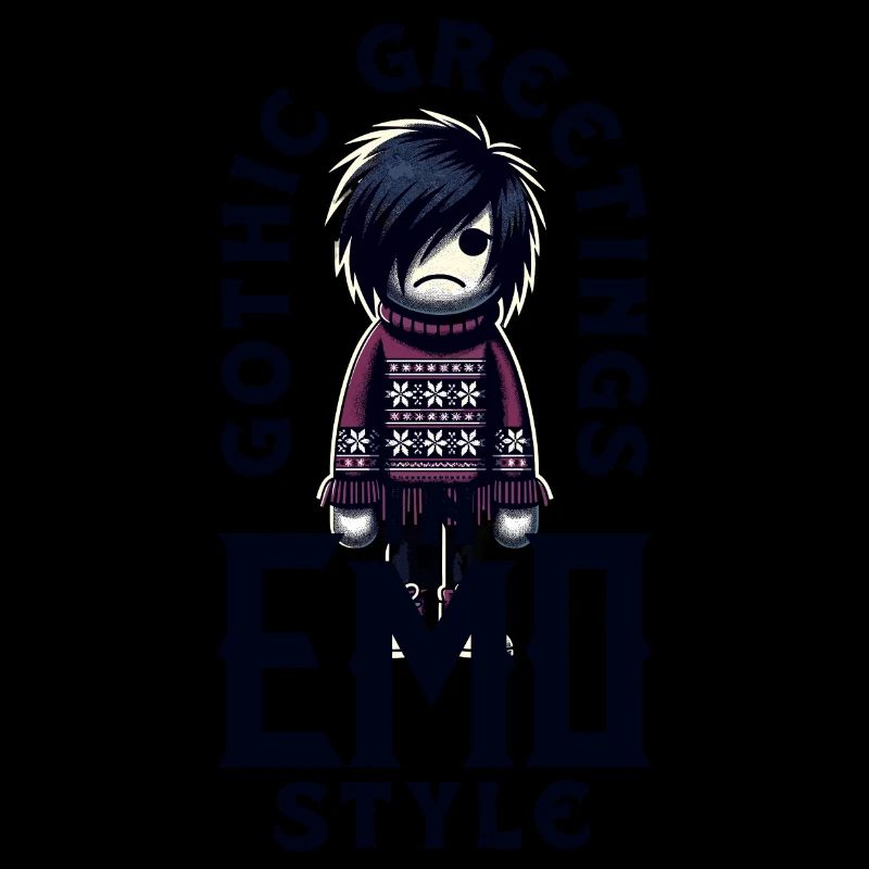 Gothic Greetings in Emo Style Emocore Aesthetic