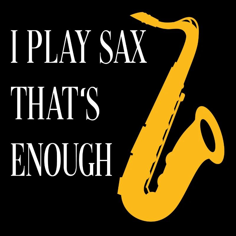 Je joue du saxophone - c’est assez de silhouette de saxophone