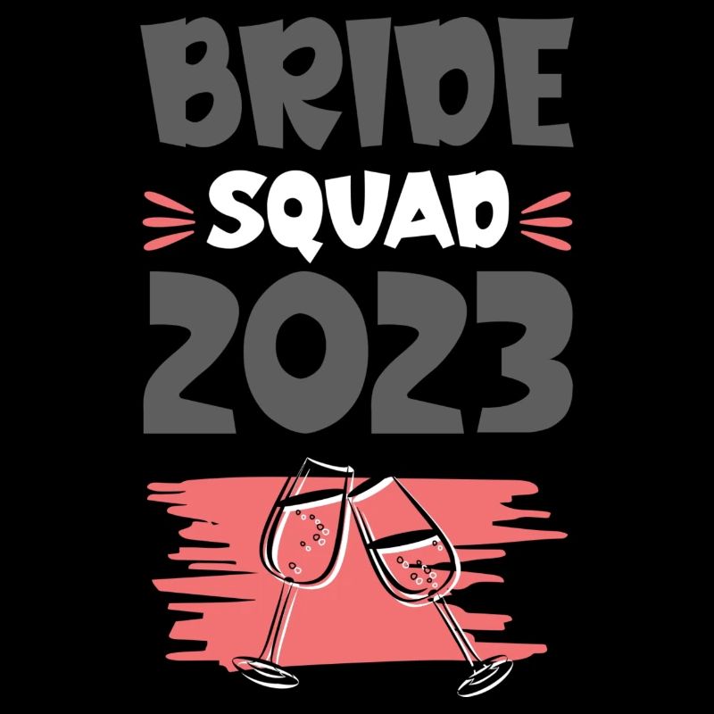 Bride Squad 2023 Team Wein Glas