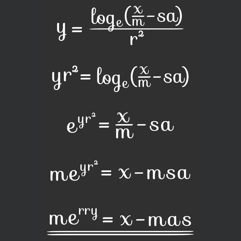 Formule cadeau Noël Nerd Geek Math Noël