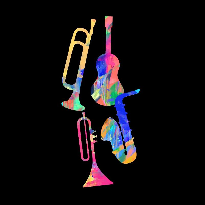 Jazz,Instrumente,Trompete,Guitarre,Saxophon