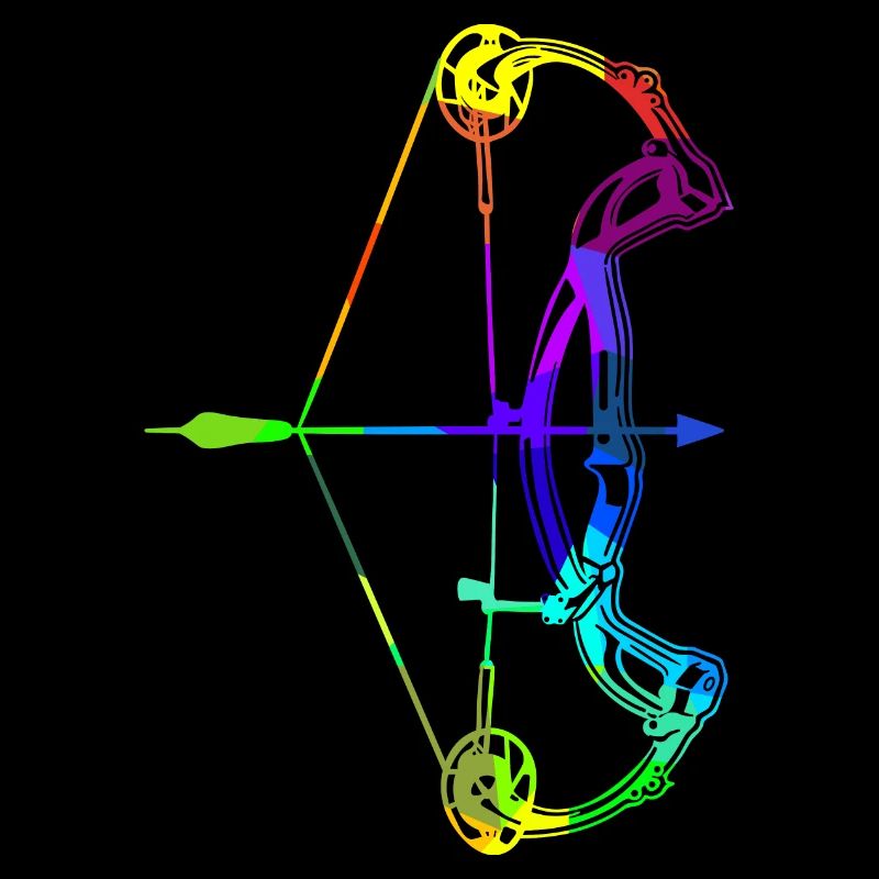Bogenschießen Regenbogen Farben Polygon Sport