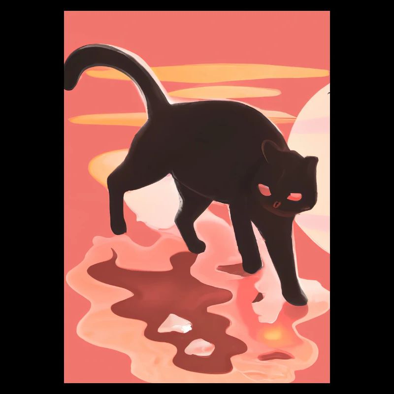 Niedliche schwarze Katze