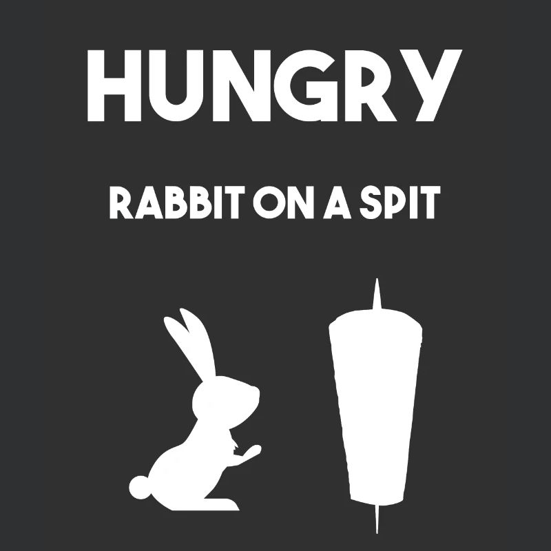 Rabbit on a spit withe
