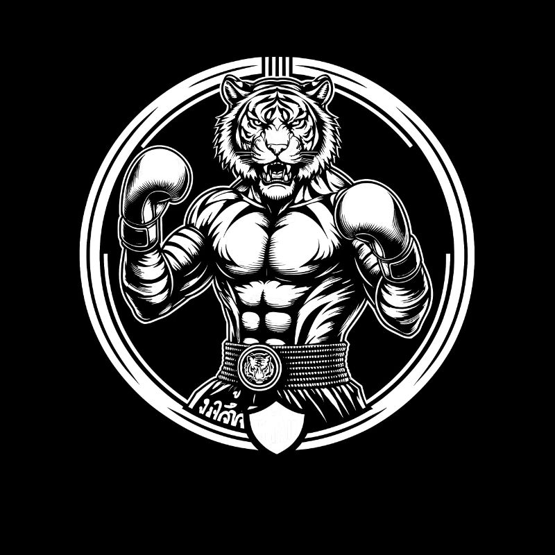 Drôle Muay Thai Boxe Tiger Boxe