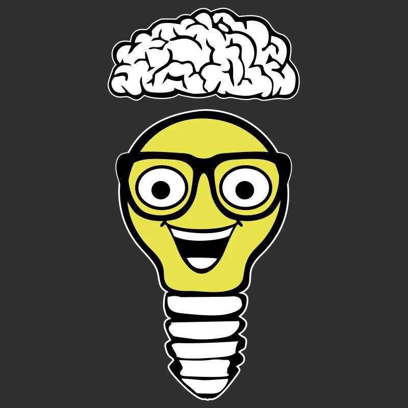 Nerd lightbulb and brain
