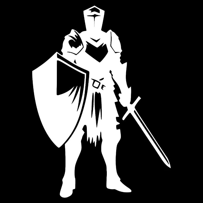 Fier chevalier de guerre avec bouclier et épée