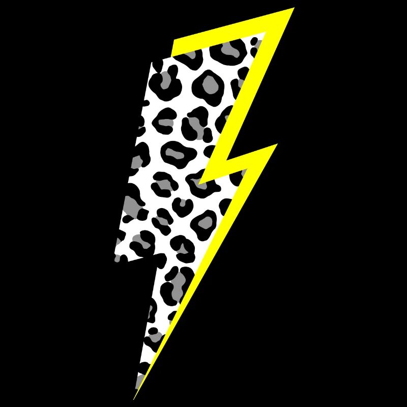 Lightning Leopard Pattern with Neon Yellow Shadow
